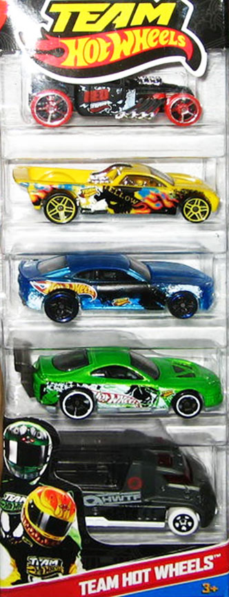 team hot wheels 5 pack