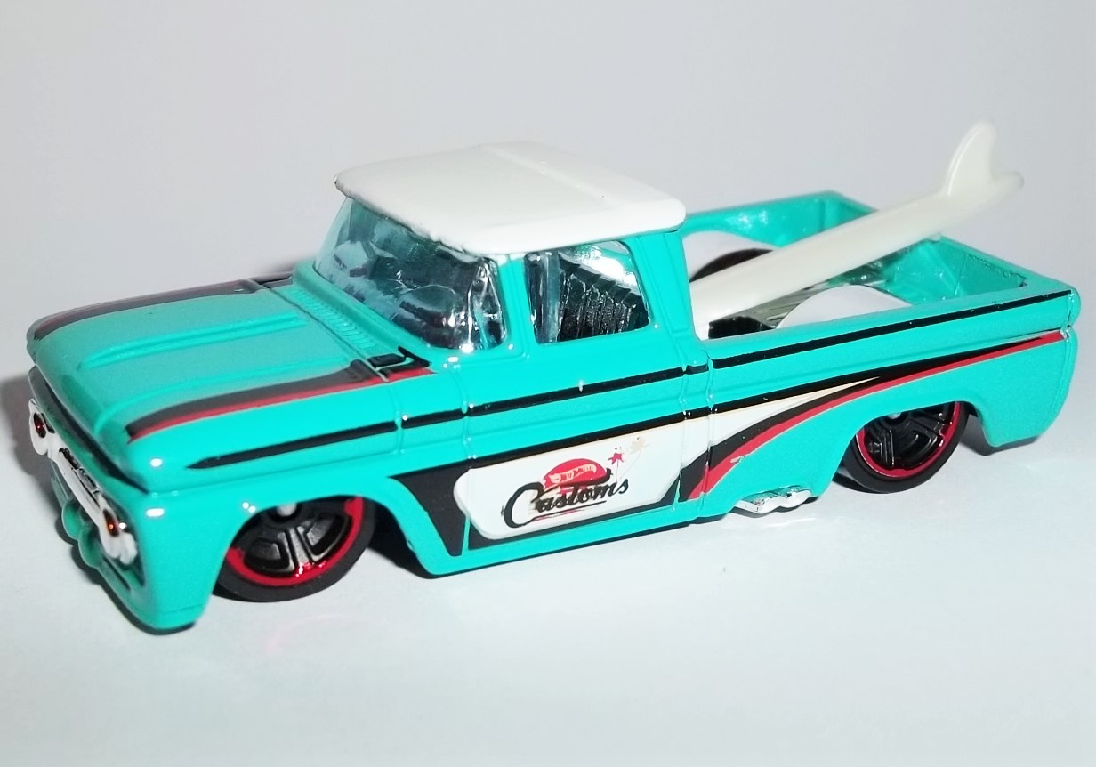 hot wheels custom 62 chevy pickup surfs up