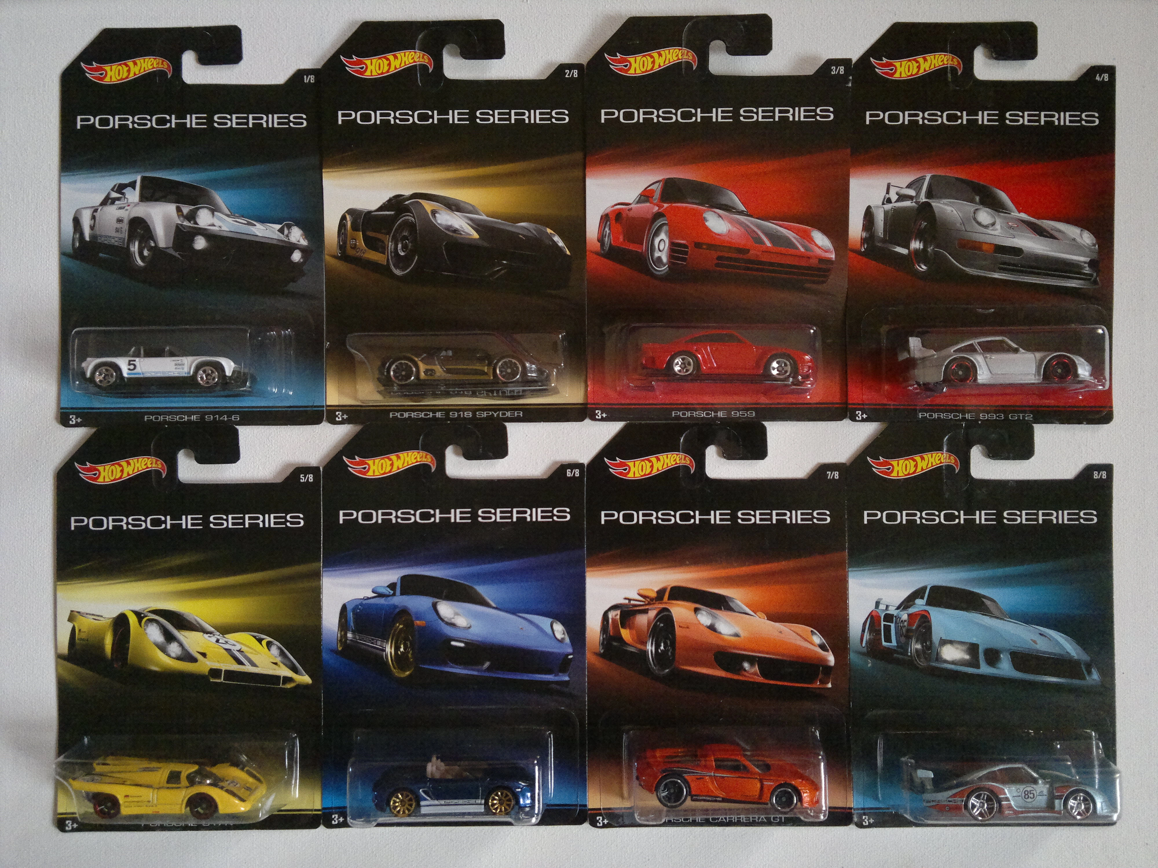 hot wheels porsche series exclusive 8 car set