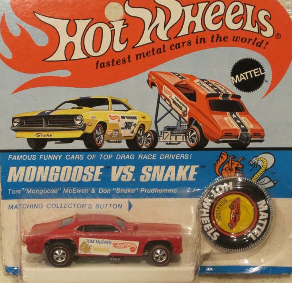 original hot wheels mongoose and snake drag race set