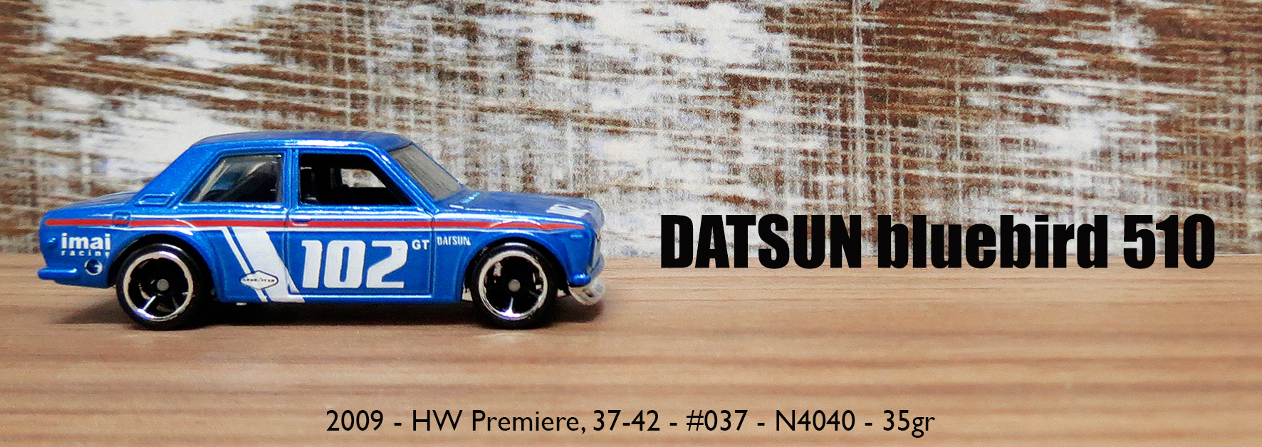 Hot Wheels 2018 Favorites 71 Datsun Bluebird 510 Wagon azul real Riders
