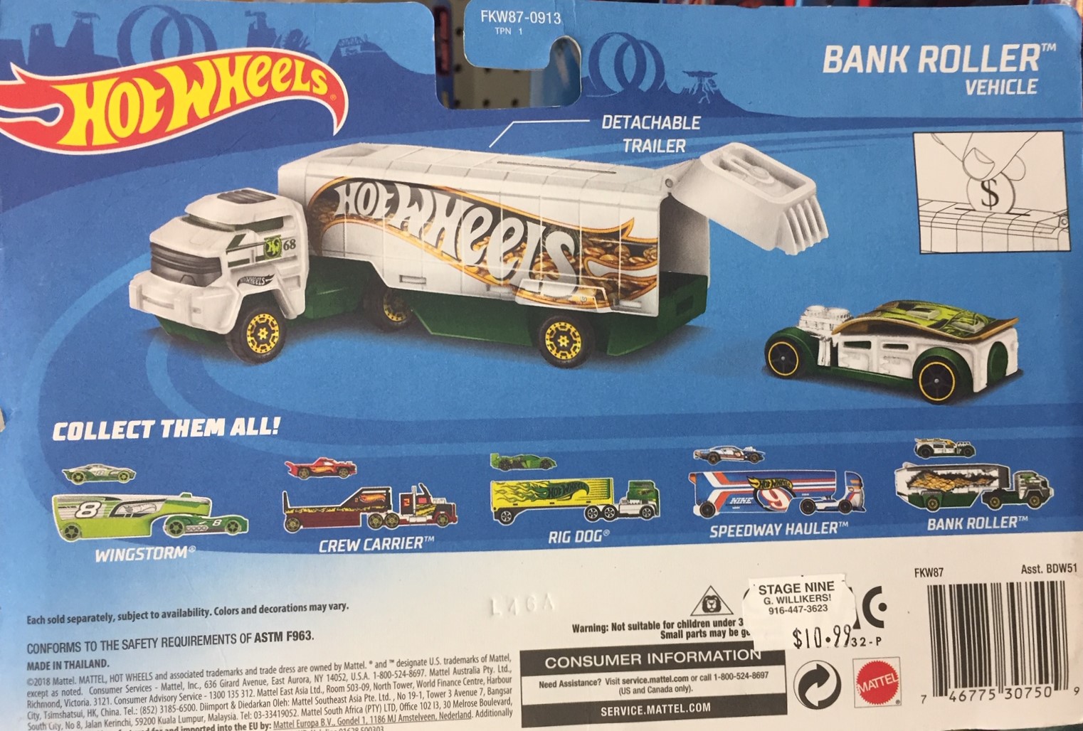 hot wheels car truck trailer