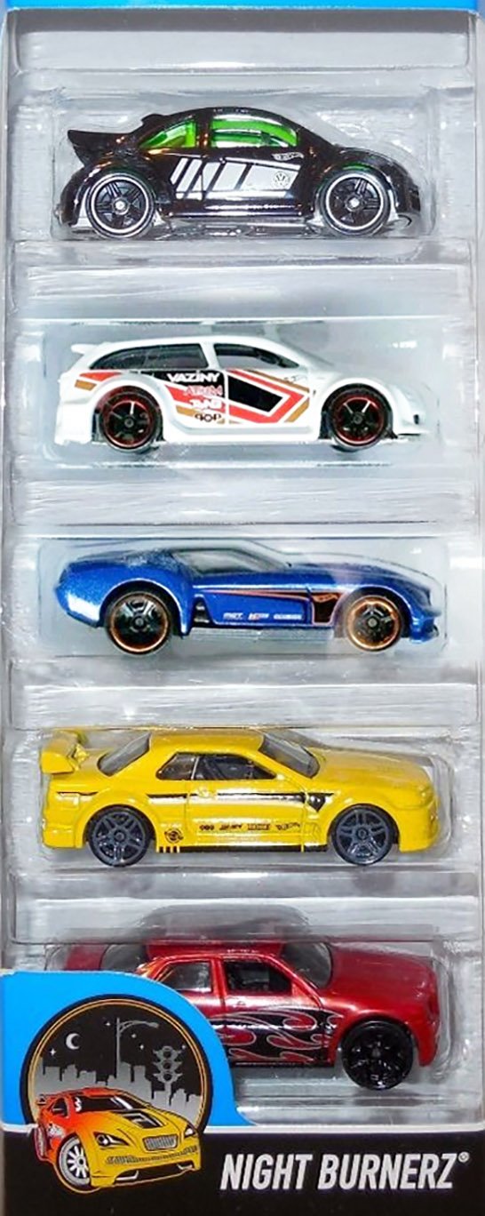 hot wheels 5 pack nightburnerz