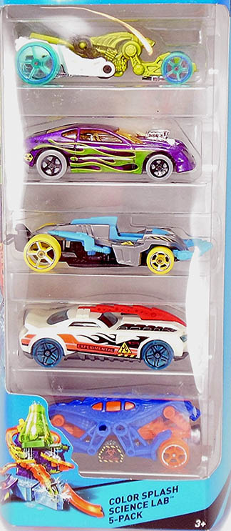 hot wheels color splash science lab 5 pack