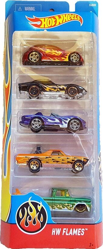 hot wheels flames 5 pack 2019