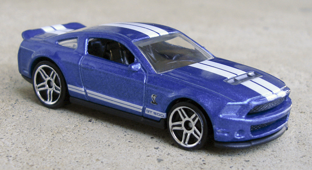 2010 '10 FORD SHELBY GT500 SUPERSNAKE MUSTANG BLUE RIM VARIATION HOT WHEELS