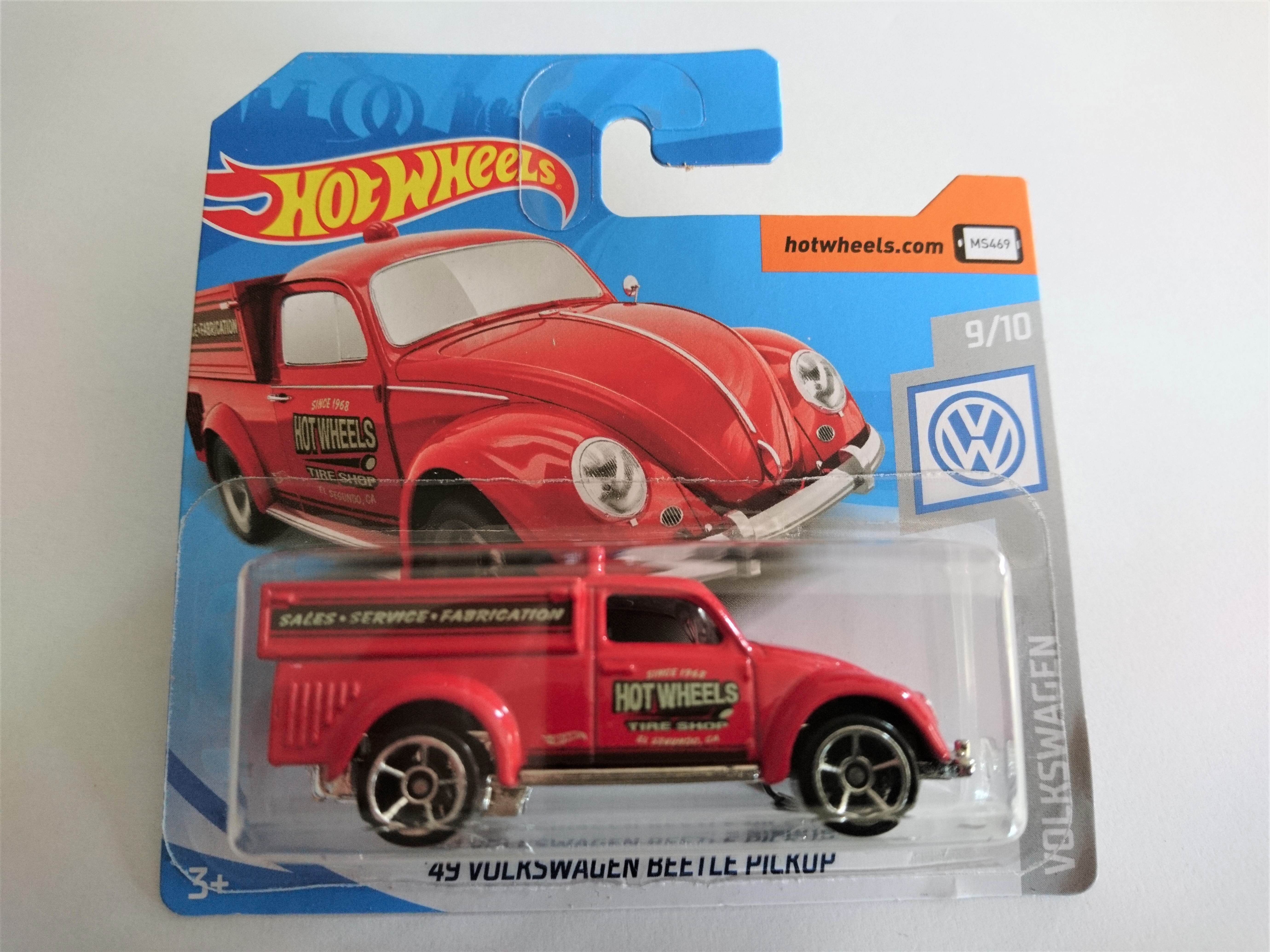 hot wheels 49 volkswagen beetle pickup red