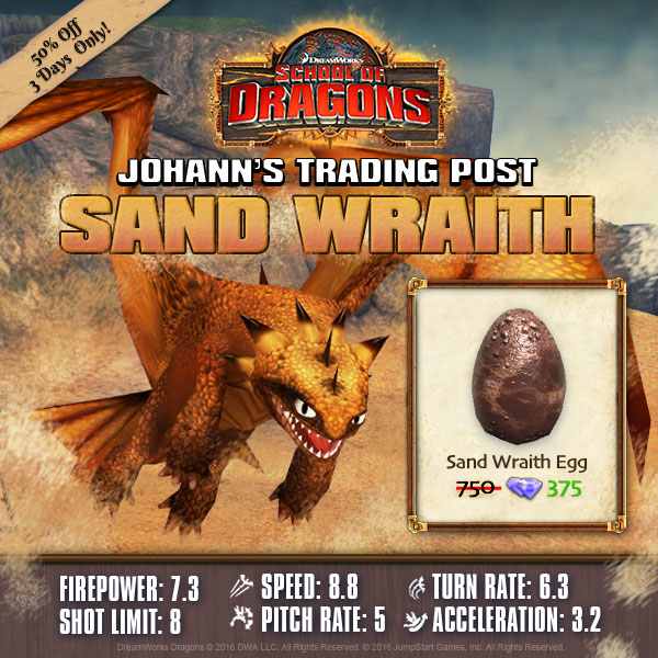 how to train your dragon school of dragons sand wraith