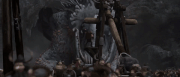 The Red Death easily overwhelms the catapults