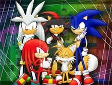 Sonic, Shadow, Knuckles, Tails and Silver