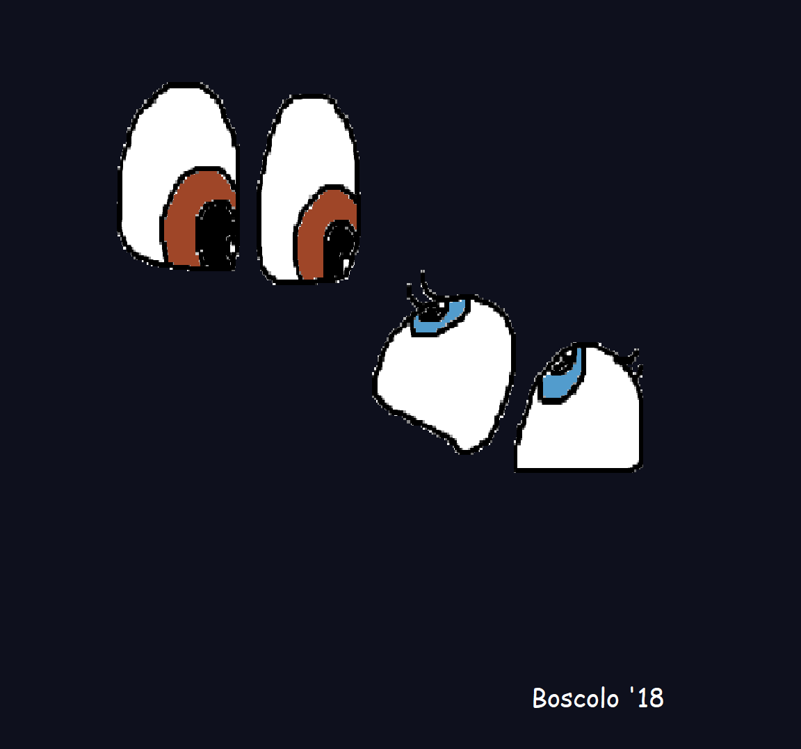 Timmy Brisby and Jenny McBride eyes in the dark (DeviantArt stuff