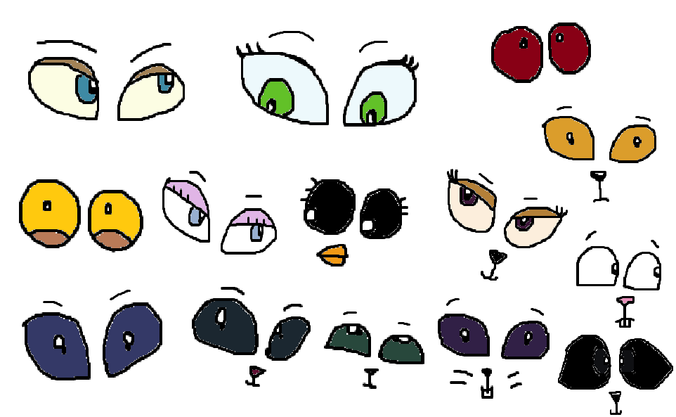Download Cartoon Vector Stock - sets of eyes (forest animal eyes, art stuff) | Hub Ideas Wiki | Fandom