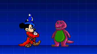 Mugen Mickey Mouse Vs Barney Mickey Mouse Threatens Barney