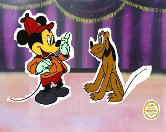 Mickey Mouse And Pluto In The Pointer Disney Sericel Original Art