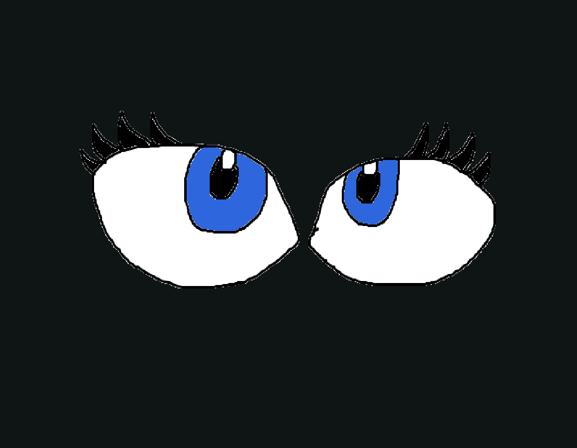 Free Vector Stock Big blue female eyes in the dark, Cartoon big eyes