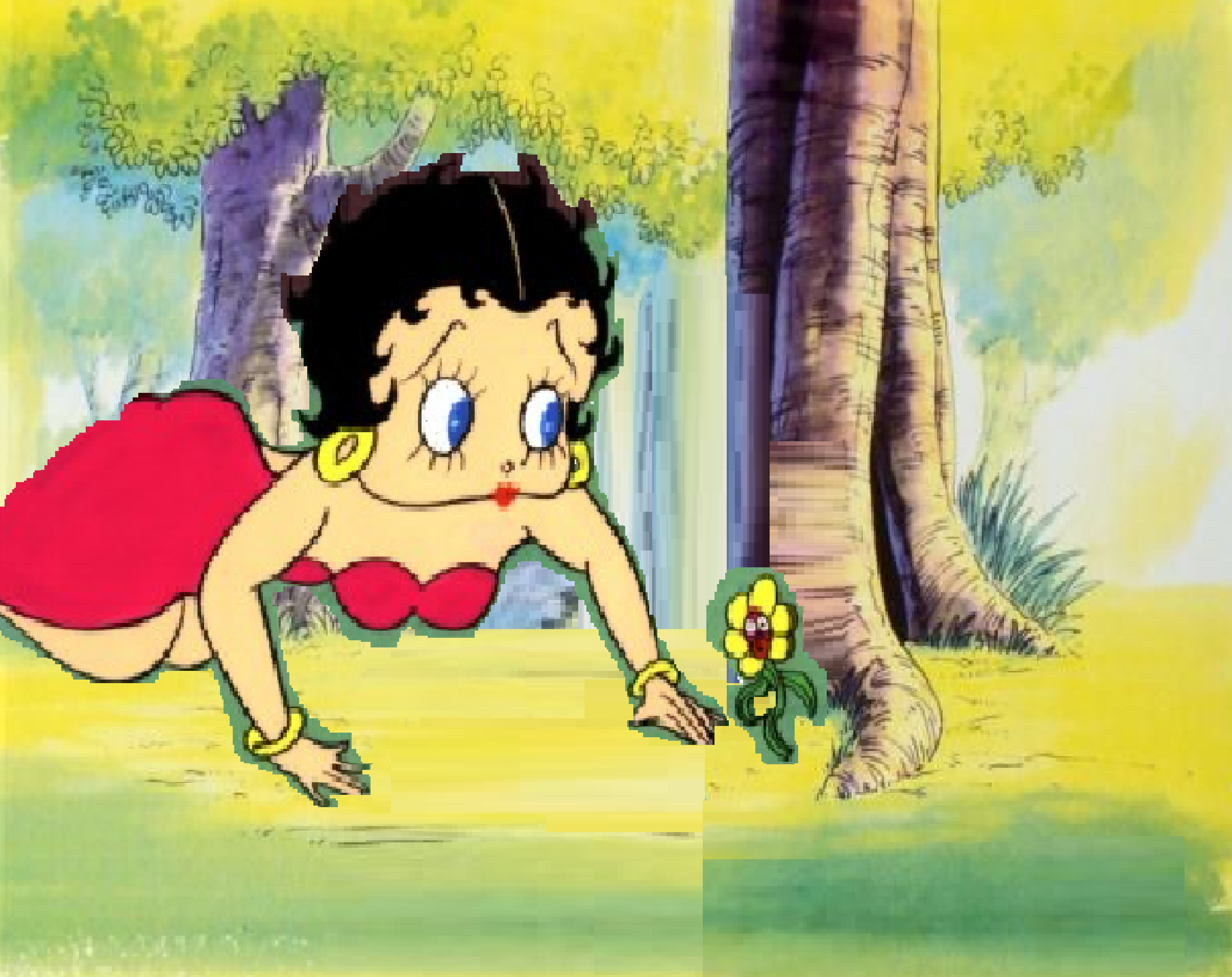 Betty Boop Organized Remake Version Cartoon Art Cel Project Art