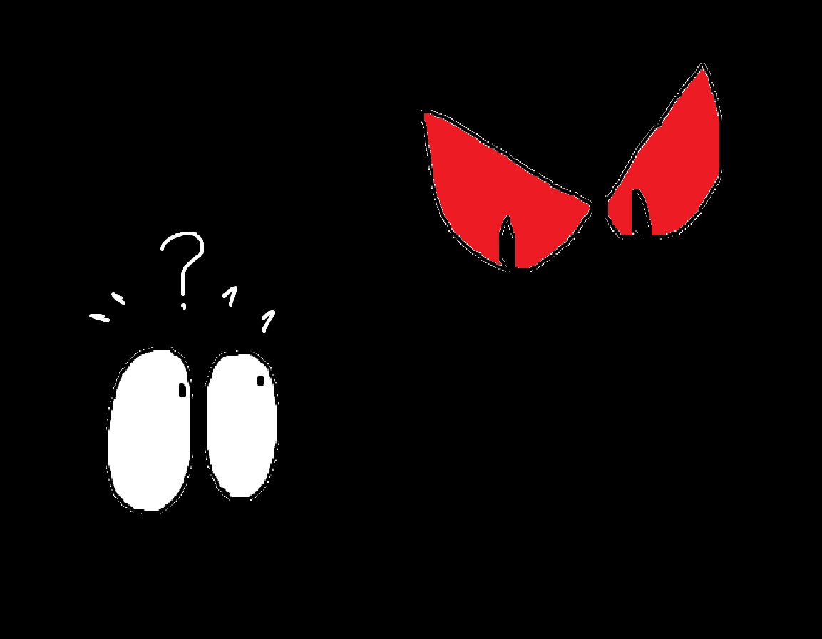 Royalty Vector Stock Cartoon character eyes looks scared at the