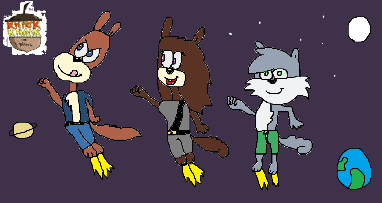 Knick Knack The Squirrel Ident 2 Flying Into Outer Space