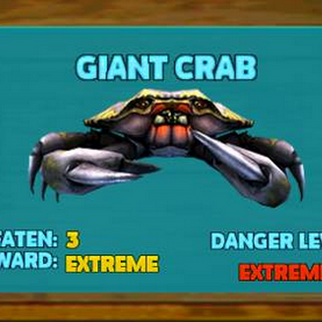 Crab Boss Hungry Shark Wiki Fandom - some red and blue crap roblox