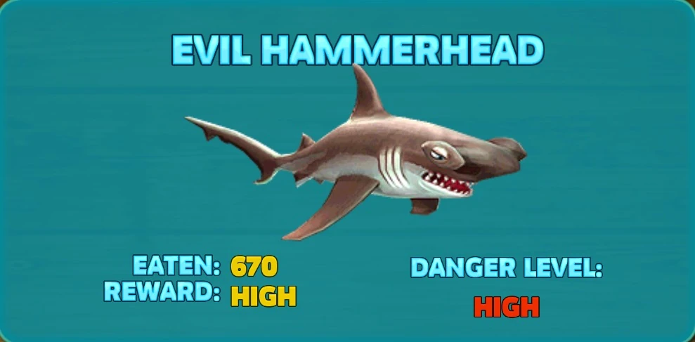Evil Hammerhead Shark Hungry Shark Wiki Fandom