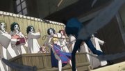 Leorio intenta atacar a Quizzing