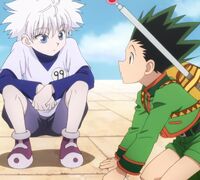 Gon and killua discover a trap door