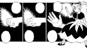 Chap 145 - Biscuit showing how rock-paper-scissors is based on martial arts