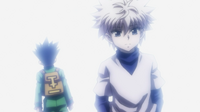 Killua bids farewell to Gon