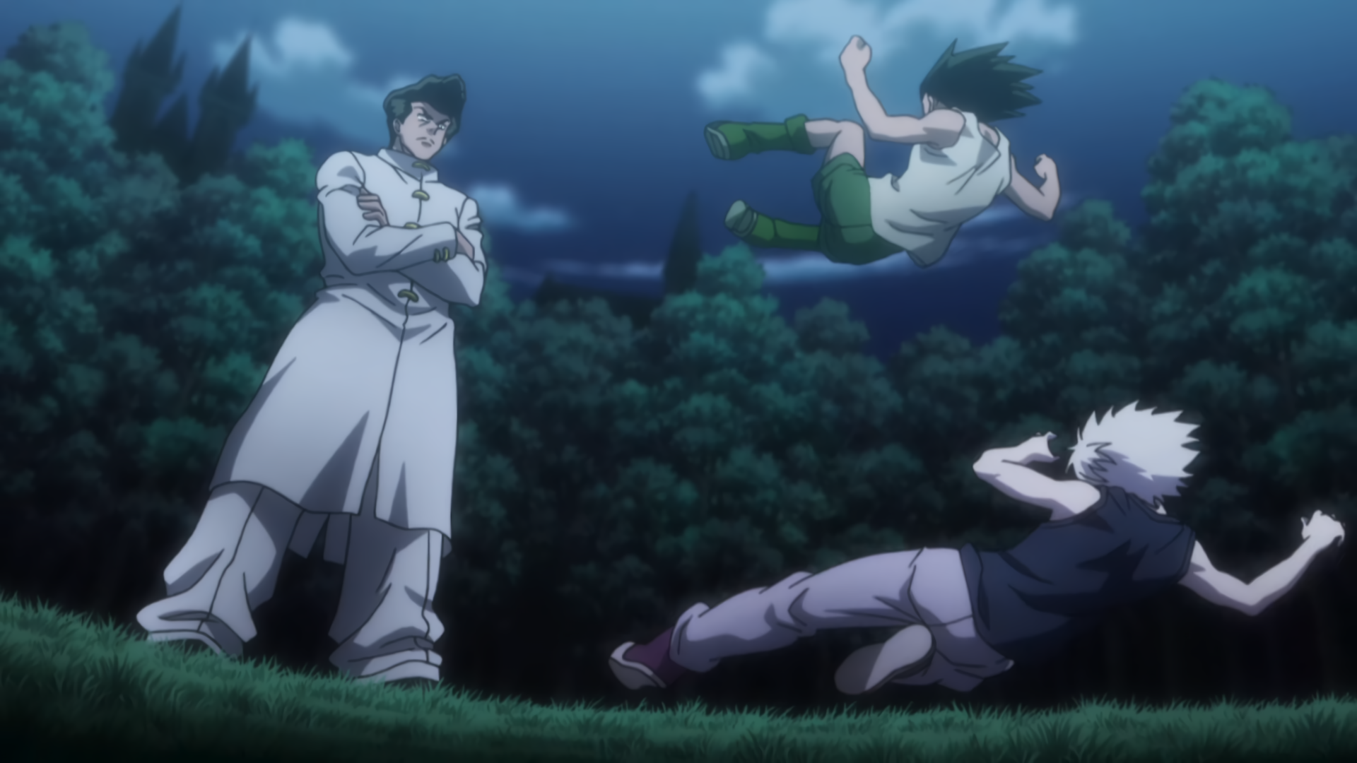 Image Gon and Killua starting fight with Knuckle.png Hunterpedia