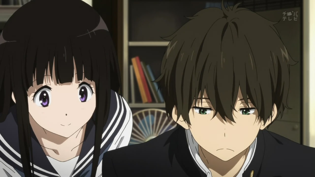 Hyouka Anime Kiss Scene