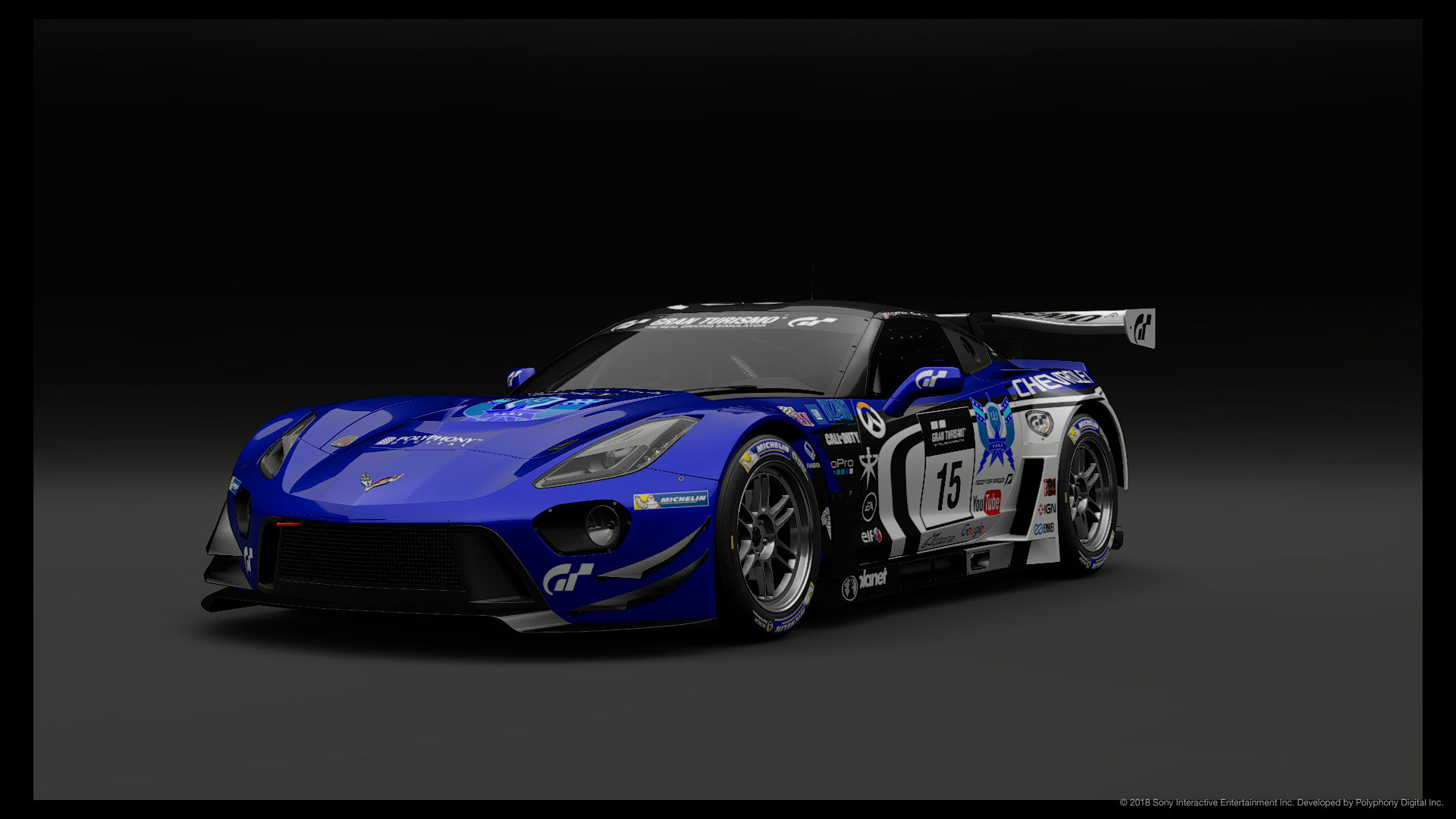 Chevrolet Corvette C7 Gr 3 No 15 Hyperion Blue Gt Race Car