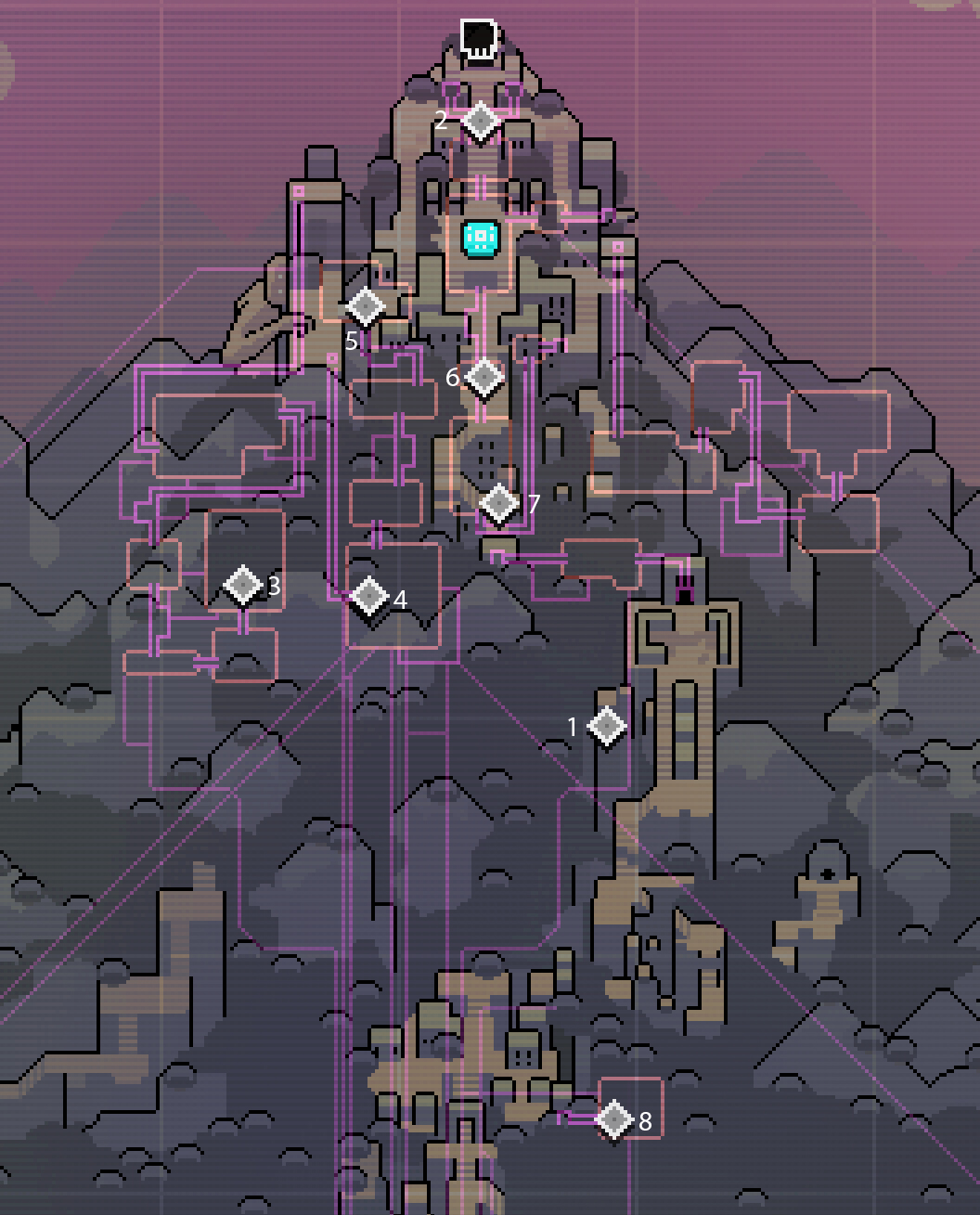 Module map. Hyper Light Drifter Map. Hyper Light Drifter модуль. Hyper Light Drifter горы. Hyper Light Drifter карта.