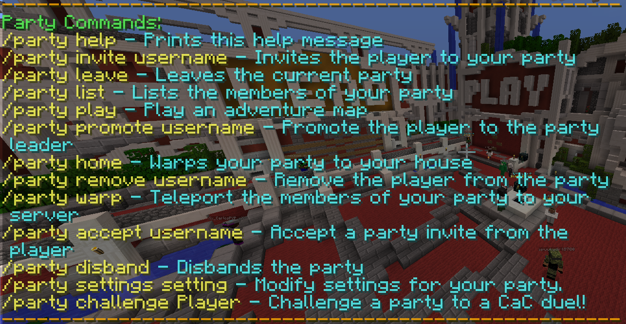 How do you party on Hypixel?