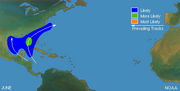 Typical North Atlantic Tropical Cyclone Formation in June