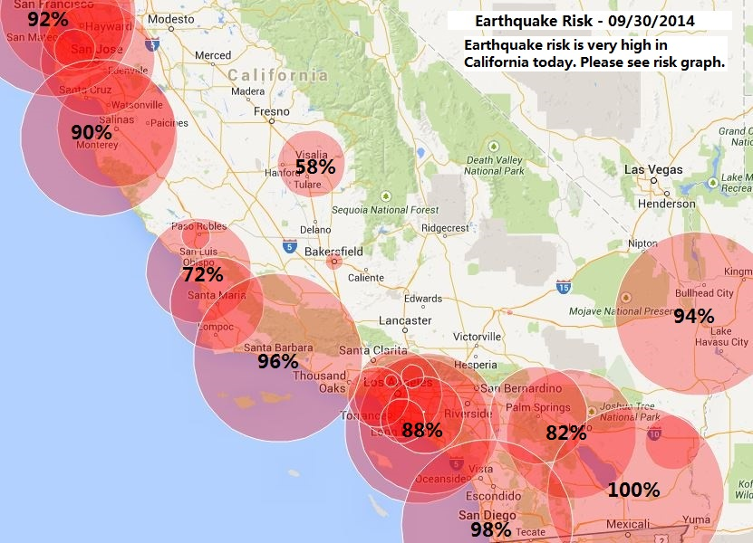 california quake map