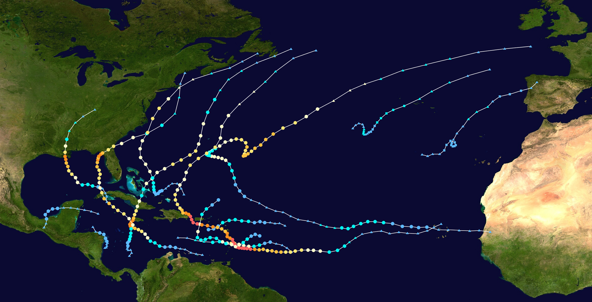 1780 Atlantic hurricane season (astrohuncho) | Hypothetical Hurricanes ...
