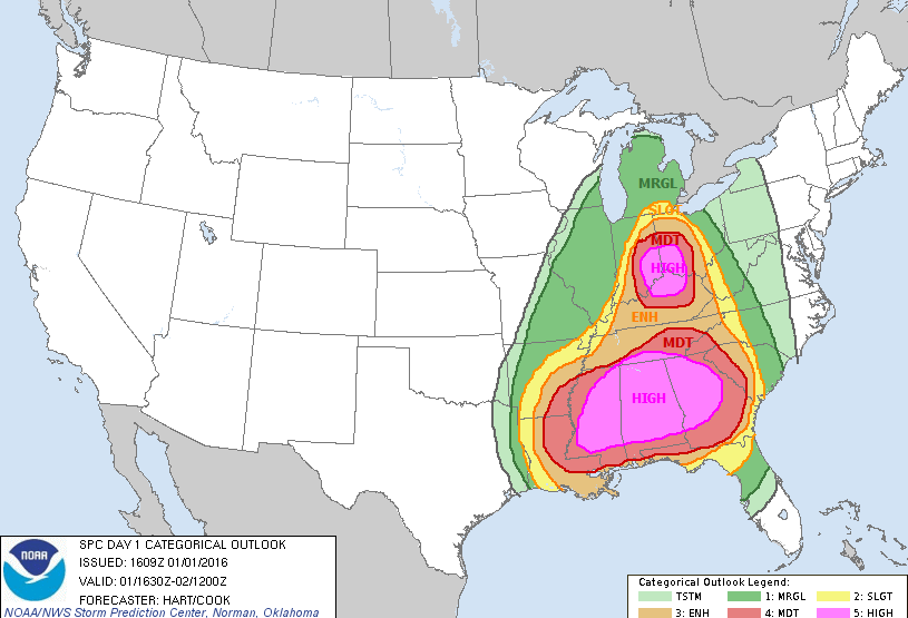 Tornadoes April 4 2025
