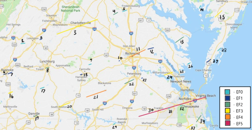 2019 Virginia Tornado Outbreak Hypothetical Tornadoes Wiki Fandom