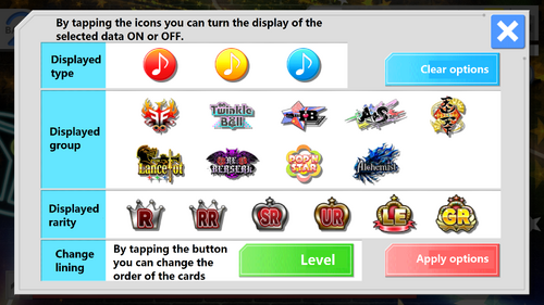 Card display selection