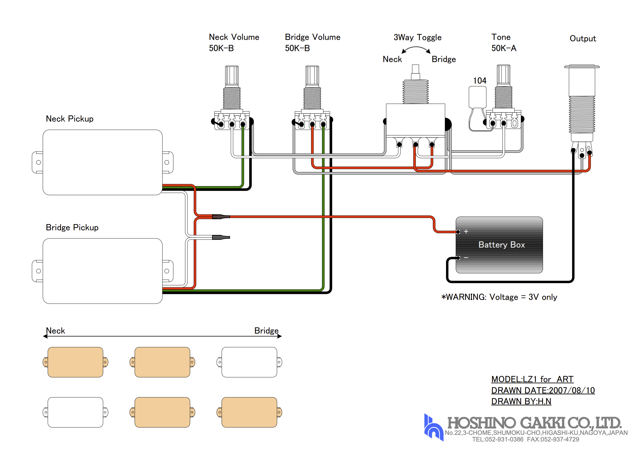 Ibanez Electric Guitar Wiring Diagram