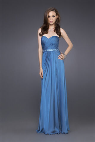Image - Grecian-Inspired-Strapless-Evening-Dress-front-view.jpg ...