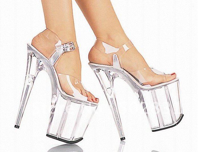Image Crystal Sandals Thick Bottom Y High Heels Silver Crystal Sandals Thick Bottom Y High Heels Silver Performances Wedding Shoes Bride Stilettos S041 Jpg