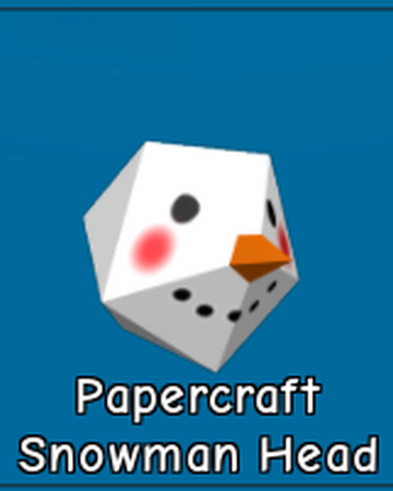 Papercraft Snowman Head Ice Cream Simulator Wiki Fandom - roblox papercraft hat