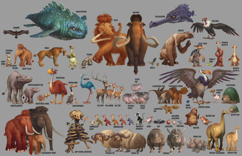 ice age adventures animals list