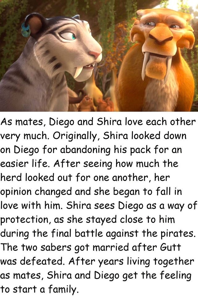 Ice Age Collision Course Shira Diego As mates Diego and Shira love Ice Age Collision Course Shira Diego As mates Diego and Shira love