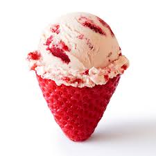 Cute strawberry ice cream