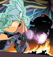 Whisper and Silver fighting Theta