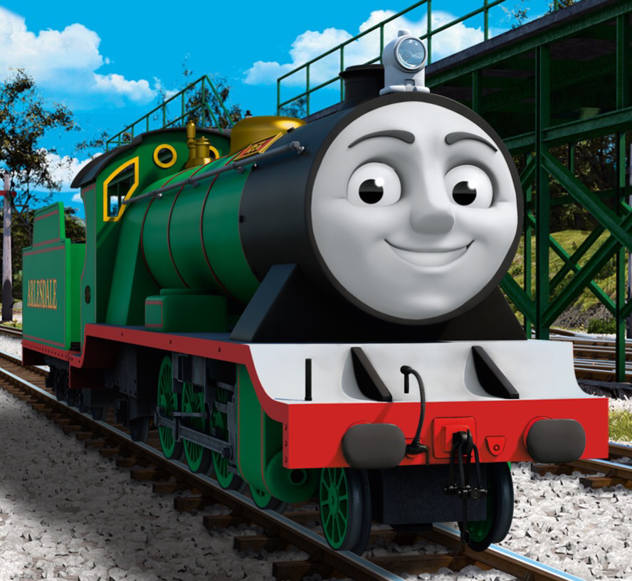 dark green thomas train