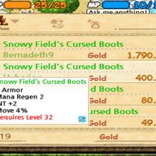 Snowy Field S Cursed Boots Imo The World Of Magic Wiki Fandom