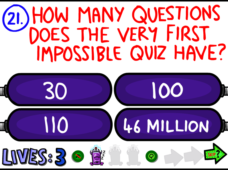 What Is The Answer To Question 21 On The Impossible Quiz 2